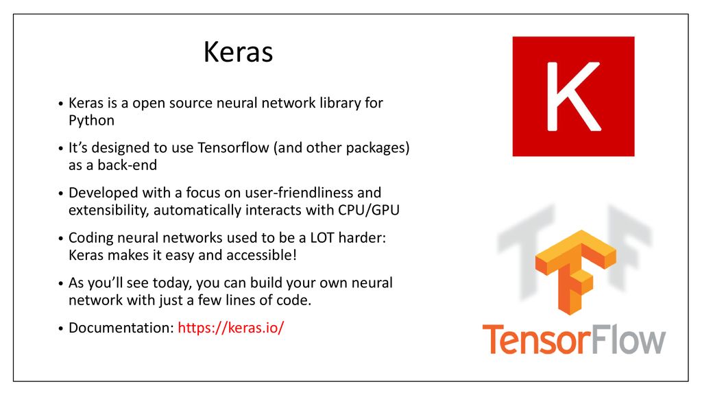 Use of keras in python 2025